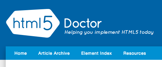 Лого на сайте HTML5 Doctor